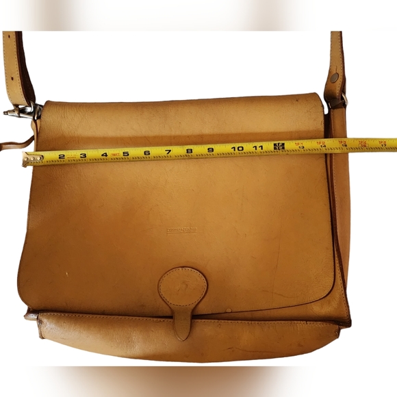 Dooney & Bourke Crossbody HOBO Bag Tote Purse Leather Large Tan Silver RARE - Picture 15 of 16